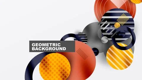 Abstract background - layered geometric shapes with smooth gradients and Stockillustratie