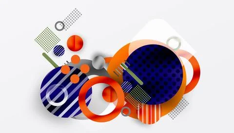Abstract background - layered geometric shapes with smooth gradients and Stockillustratie