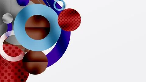 Abstract background - layered geometric shapes with smooth gradients and Illustrazione stock