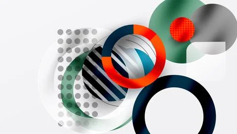 Abstract background - layered geometric shapes with smooth gradients and Stockillustratie