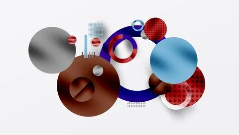 Abstract background - layered geometric shapes with smooth gradients and Stockillustratie
