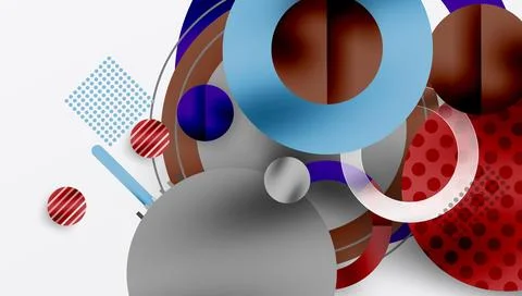 Abstract background - layered geometric shapes with smooth gradients and Illustrazione stock