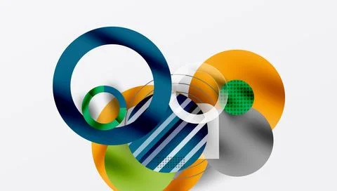 Abstract background - layered geometric shapes with smooth gradients and Stock Illustration