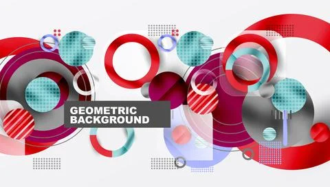 Abstract background - layered geometric shapes with smooth gradients and イラスト素材