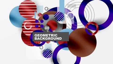 Abstract background - layered geometric shapes with smooth gradients and Stockillustratie