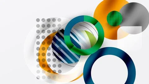 Abstract background - layered geometric shapes with smooth gradients and Stockillustratie