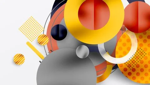 Abstract background - layered geometric shapes with smooth gradients and イラスト素材
