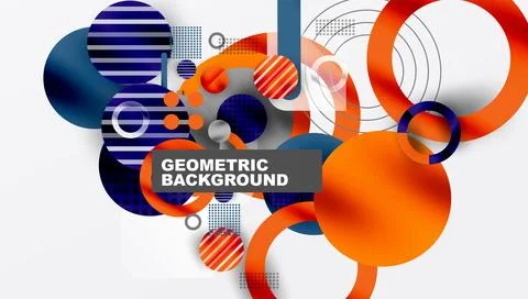 Abstract background - layered geometric shapes with smooth gradients and Stockillustratie