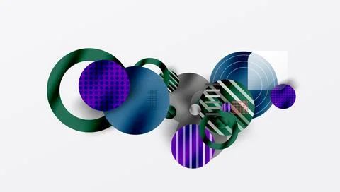 Abstract background - layered geometric shapes with smooth gradients and イラスト素材
