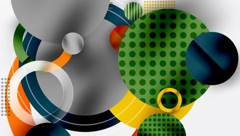 Abstract background - layered geometric shapes with smooth gradients and Stockillustratie