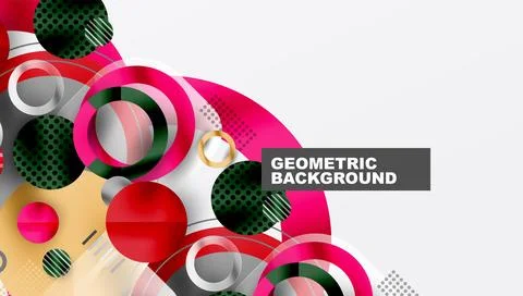 Abstract background - layered geometric shapes with smooth gradients and Stock Illustration