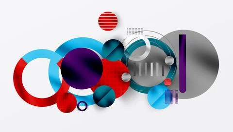 Abstract background - layered geometric shapes with smooth gradients and Stockillustratie