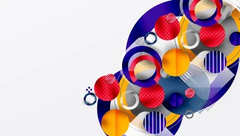 Abstract background - layered geometric shapes with smooth gradients and 스톡 일러스트