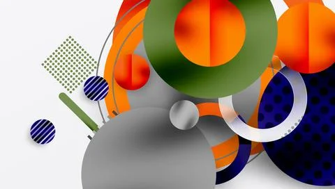 Abstract background - layered geometric shapes with smooth gradients and Stockillustratie