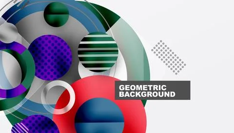 Abstract background - layered geometric shapes with smooth gradients and 스톡 일러스트