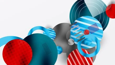 Abstract background - layered geometric shapes with smooth gradients and Stock Illustration