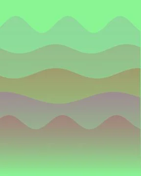 Abstract Background with Layered Pastel Wavy Shapes in Green and Muted Eart.. Stock-Illustration