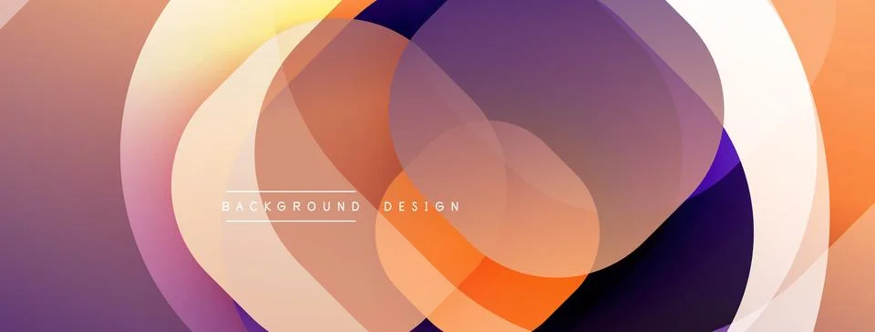 Abstract background with layered translucent gradient shapes Stock Illustration