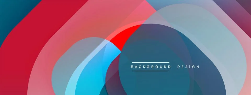 Abstract background with layered translucent gradient shapes Stock Illustration