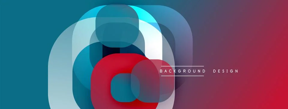 Abstract background with layered translucent gradient shapes Stock Illustration
