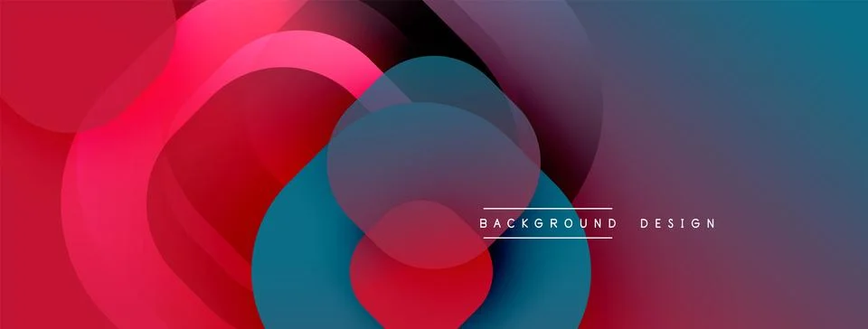Abstract background with layered translucent gradient shapes Stock Illustration
