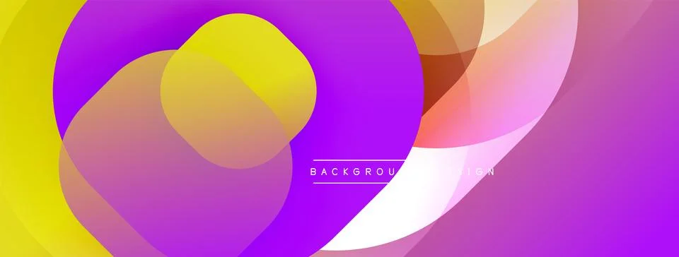 Abstract background with layered translucent gradient shapes Illustrazione stock