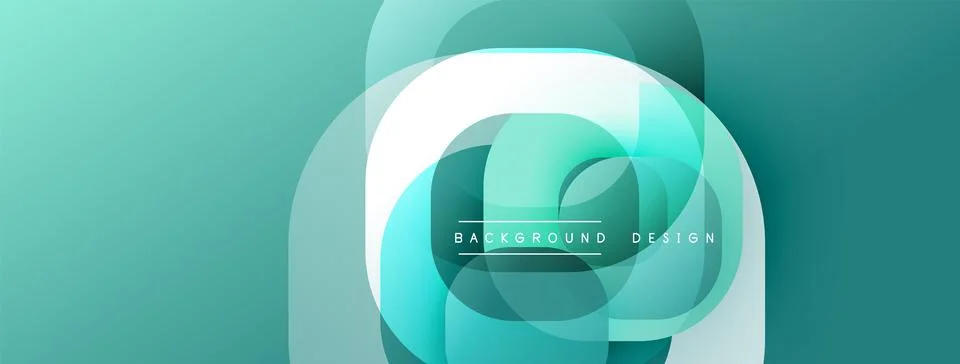 Abstract background with layered translucent gradient shapes Illustrazione stock