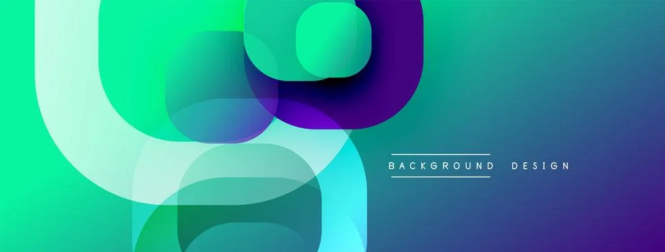Abstract background with layered translucent gradient shapes Illustrazione stock
