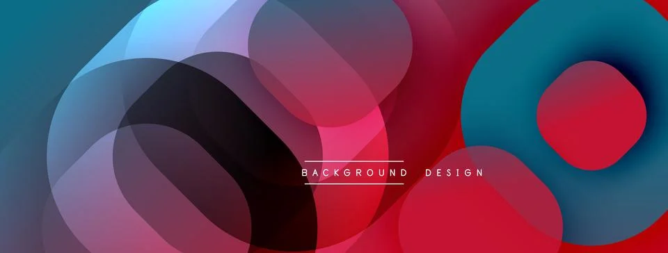 Abstract background with layered translucent gradient shapes Illustrazione stock