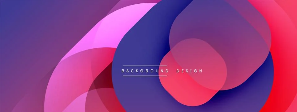 Abstract background with layered translucent gradient shapes Illustrazione stock