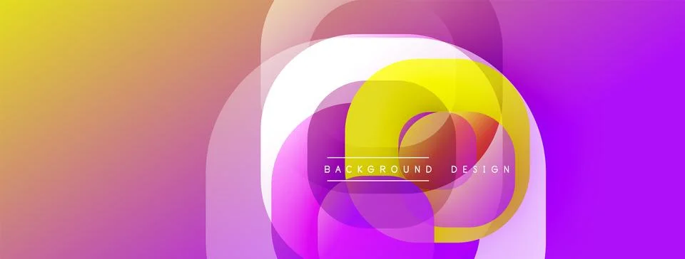Abstract background with layered translucent gradient shapes Stock Illustration