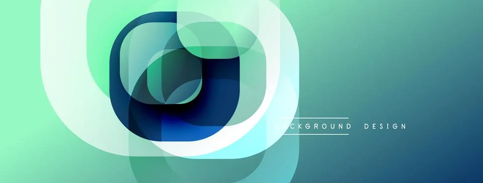 Abstract background with layered translucent gradient shapes Stock Illustration
