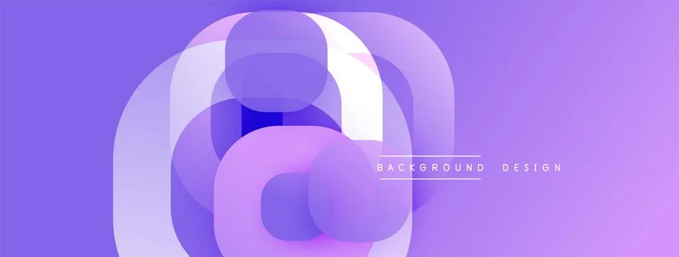 Abstract background with layered translucent gradient shapes Illustrazione stock