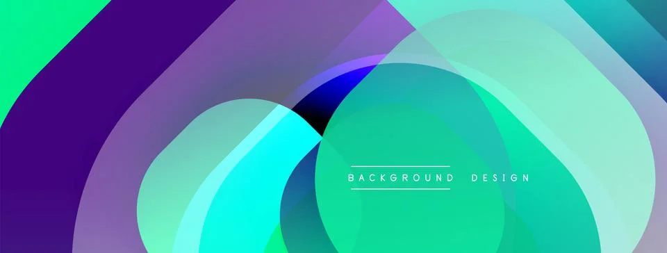 Abstract background with layered translucent gradient shapes Illustrazione stock