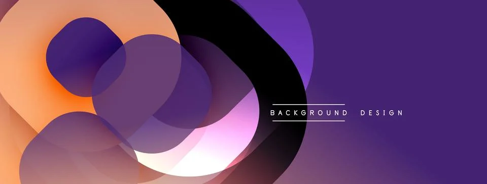 Abstract background with layered translucent gradient shapes Stock Illustration