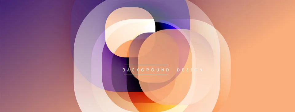 Abstract background with layered translucent gradient shapes Illustrazione stock