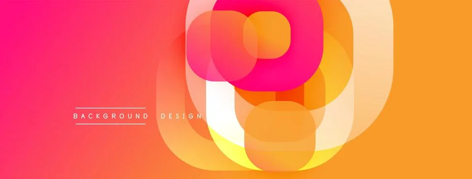 Abstract background with layered translucent gradient shapes Illustrazione stock