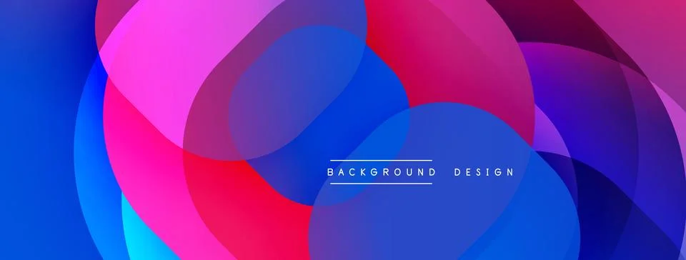 Abstract background with layered translucent gradient shapes Stock Illustration