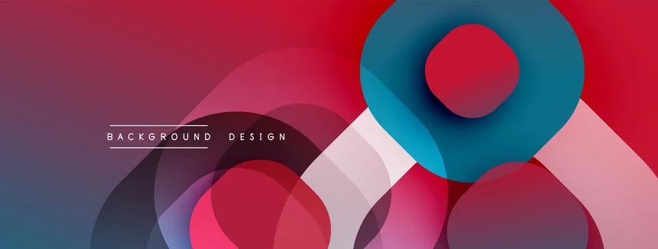 Abstract background with layered translucent gradient shapes Illustrazione stock