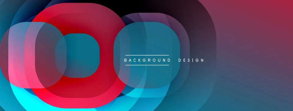 Abstract background with layered translucent gradient shapes Stock Illustration