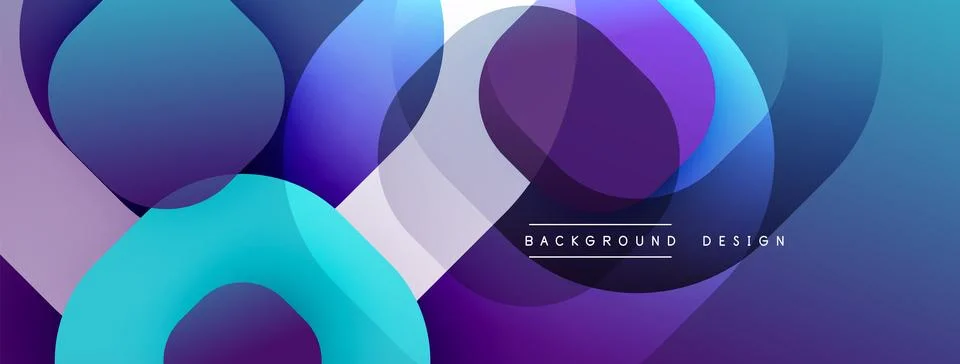 Abstract background with layered translucent gradient shapes Stock Illustration