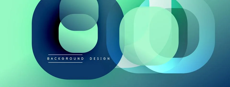 Abstract background with layered translucent gradient shapes Stock Illustration
