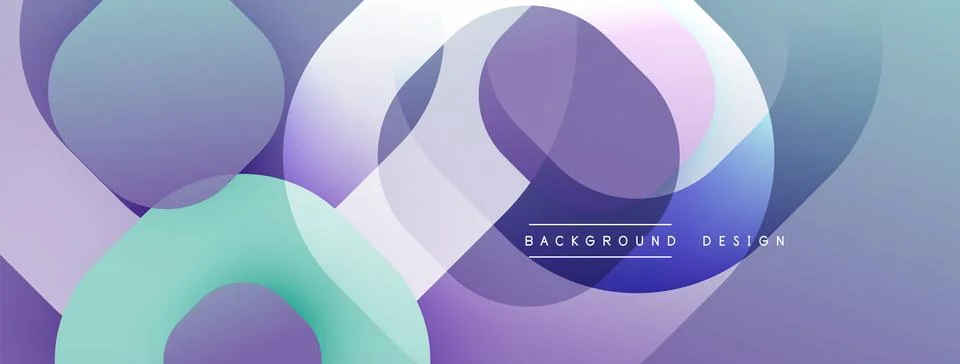 Abstract background with layered translucent gradient shapes Illustrazione stock