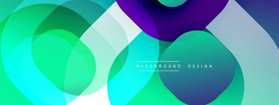 Abstract background with layered translucent gradient shapes Illustrazione stock