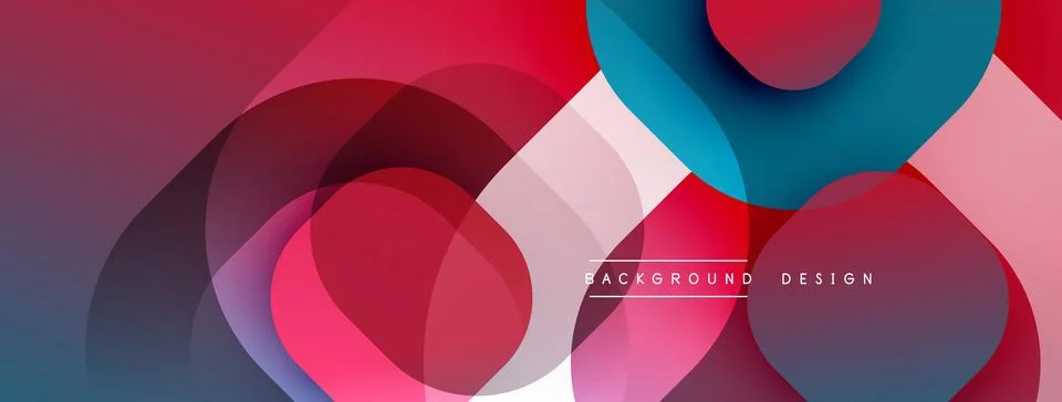 Abstract background with layered translucent gradient shapes Illustrazione stock
