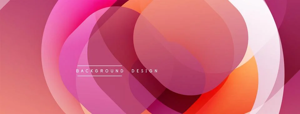 Abstract background with layered translucent gradient shapes Stock Illustration