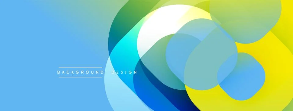Abstract background with layered translucent gradient shapes Stock Illustration