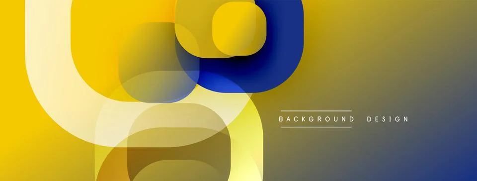 Abstract background with layered translucent gradient shapes Illustrazione stock