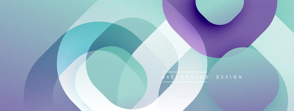 Abstract background with layered translucent gradient shapes Stock Illustration