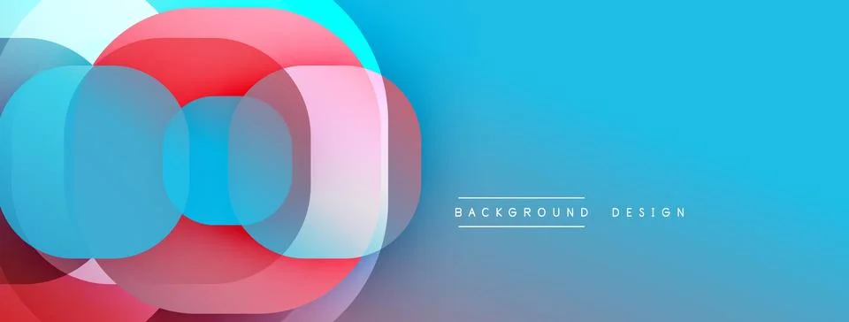 Abstract background with layered translucent gradient shapes Illustrazione stock